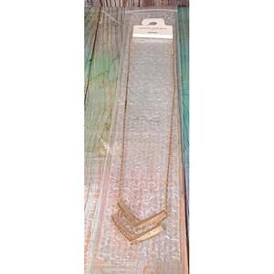 Banana Republic Gold-Tone Chevron Pendant Necklace